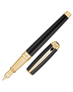 S.T. Dupont Line D Black Gold Fountain Pen
