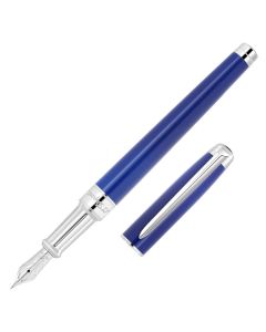 S.T. Dupont Line D Eternity Sapphire Palladium Medium Fountain Pen
