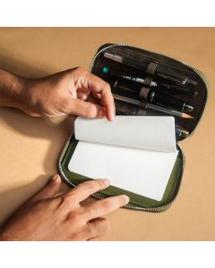 Endless Companion Adjustable Canvas Pen Pouch Jungle Green 5 Pens