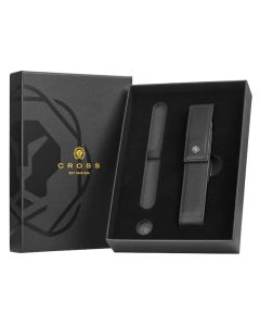 Cross Classic Black Leather Single Pen Case with Gift Box