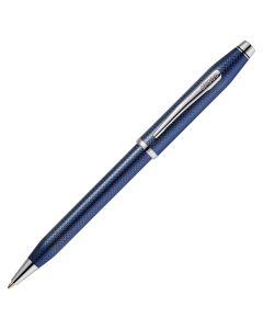 Cross Century II Blue Engraved Diamond Pattern Ballpoint Pen