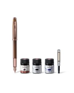 Sheaffer 100 Coffee Edition Fountain Pen Gift Set with 3 Ink Vials