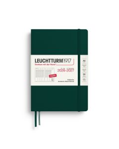 Leuchtturm1917 Academic Planner 18 Months 2026 - 2027 Medium Forest Green