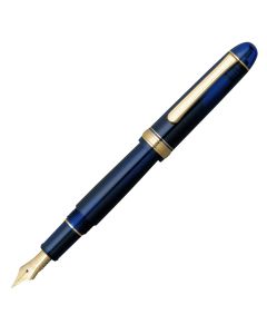 Platinum #3776 Century Chartres Blue Gold Trim Fountain Pen