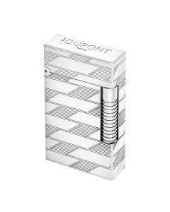 S.T. Dupont Le Grand Lighter Guilloché Monogram 1872 Silver