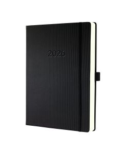 Sigel Conceptum Daily Planner 2026 A4+ Black Hard Cover