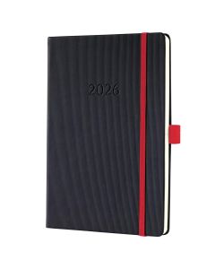 Sigel Conceptum 2026 Weekly Planner A5 Black/Red Hard Cover
