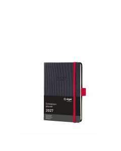 Sigel Conceptum 2027 Weekly Planner A6 Black/Red Hard Cover
