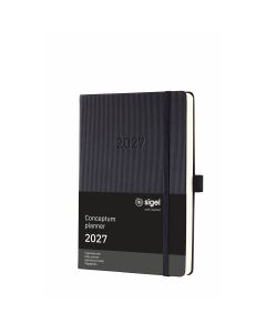 Sigel Conceptum 2027 Daily Planner A5 Black Hard Cover