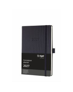 Sigel Conceptum 2027 Weekly Planner A5 Black Hard Cover