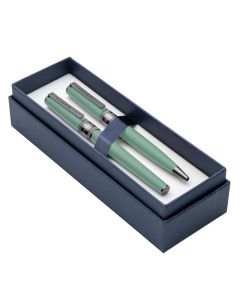 Tom Hessin Rebel Cambridge Blue Fountain Pen and Ballpoint Pen Set