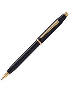 Cross Century II Black Laqcuer with 23 Ct Appointments Ballpoint