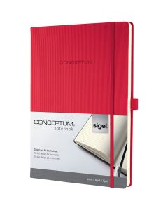 Sigel Conceptum Pure Notebook A4 Red Hard Cover Ruled