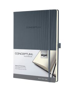 Sigel Conceptum Pure Notebook A4 Dark Grey Hard Cover Ruled