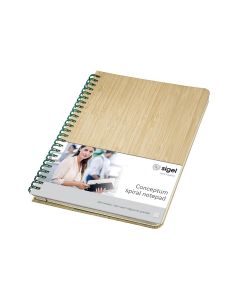 Sigel Conceptum Spiral Notepad A5+ Hard Cover Bamboo