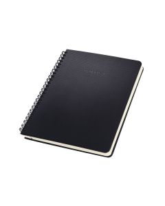 Sigel Conceptum Spiral Notepad A5+ Black Hard Cover Squared