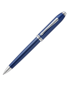 Cross Townsend® Polished Translucent Cobalt Blue Engraved Diamond Pattern Ballpoint