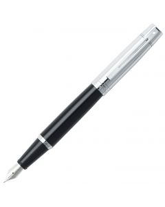 Sheaffer 300 Glossy Black Chrome Trim Fountain Pen