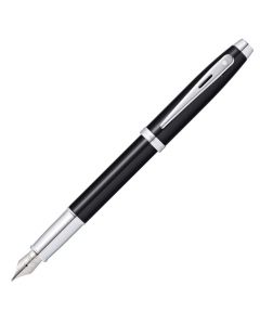 Sheaffer 100 Glossy Black Chrome Trim Fountain Pen