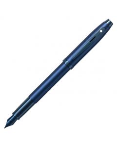 Sheaffer 100 Satin Blue PVD Blue Trim Fountain Pen