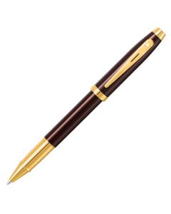 Sheaffer 100 Glossy Coffee Brown with PVD Gold Trim Rollerball Pen