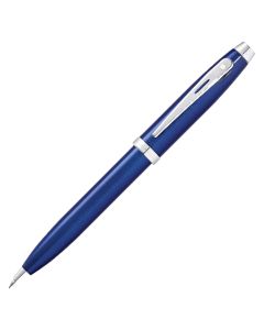 Sheaffer 100 Glossy Blue Chrome Trim Ballpoint Pen