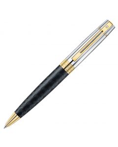 Sheaffer 300 Engraved Black with Chrome Cap and Gold Trims Ballpoint Pen