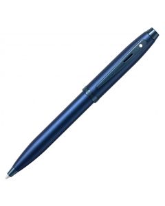 Sheaffer 100 Satin Blue with PVD Blue Trims Ballpoint Pen