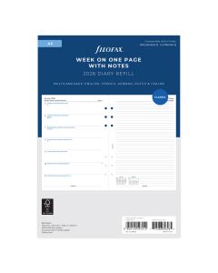 Filofax A5 Week on One Page with Notes 2026