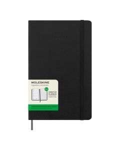 Moleskine Large Diary 2024 Weekly Planner + Notes Undated Black Hard Cover
