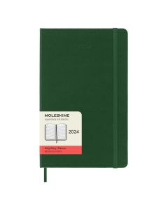 Moleskine Large Diary 2024 Daily Planner Myrthle Green Hard Cover