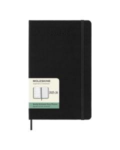 Moleskine Large Diary 18 months Week + Notes Planner 2025-2026 Black Hardcover
