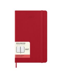 Moleskine Large Diary 2027 Daily Planner Red Hard Cover