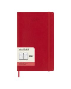Moleskine Large Diary 2027 Daily Planner Red Soft Cover
