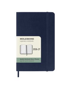 Moleskine Pocket Diary 18 months Week + Notes 2026-2027 Sapphire Soft Cover