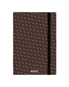 Hugo Boss A5 Notebook Monogram Camel Lined