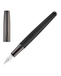 Hugo Boss Illusion Arcade Black & Gun Fountain Pen