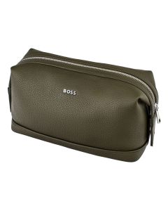 Hugo Boss Grained Classic Toiletry Bag Khaki