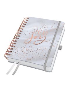 Sigel Jolie Beauty 2026 Spiral Weekly Planner A5 Glittery Joy Hard Cover