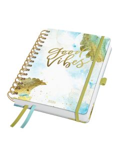 Sigel Jolie Beauty 2026 Spiral Weekly Planner A5 Good Vibes Hard Cover
