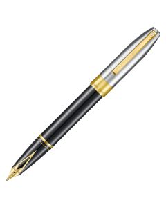 Sheaffer Legacy 9065 Glossy Black Chrome Bi-Color Gold Trim Fountain Pen
