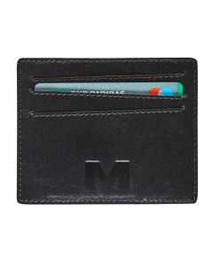 Maverick Leather All Black Magic Wallet with RFID- Card Holder