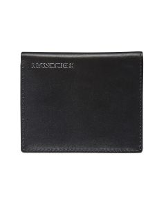 Maverick All Black Compact Leather Wallet RFID protection