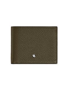 Montblanc Grain Leather Wallet 6 Card Slots Khaki