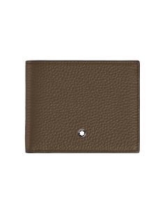 Montblanc Grain Leather Wallet 6 Card Slots Noisette