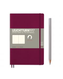 Leuchtturm1917 Slim B6+ Softcover Port Red Blanc Notebook
