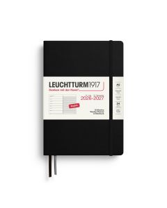 Leuchtturm1917 Weekly Planner & Notebook 18 Months 2026 - 2027 Medium Black