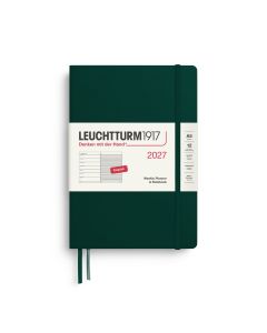 Leuchtturm1917 2027 Weekly Planner + Notes Medium Forest Green