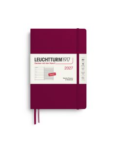 Leuchtturm1917 2027 Weekly Planner + Notes Medium Port Red