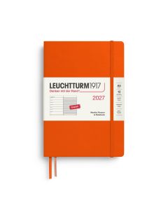 Leuchtturm1917 2027 Weekly Planner + Notes Medium Pumpkin
